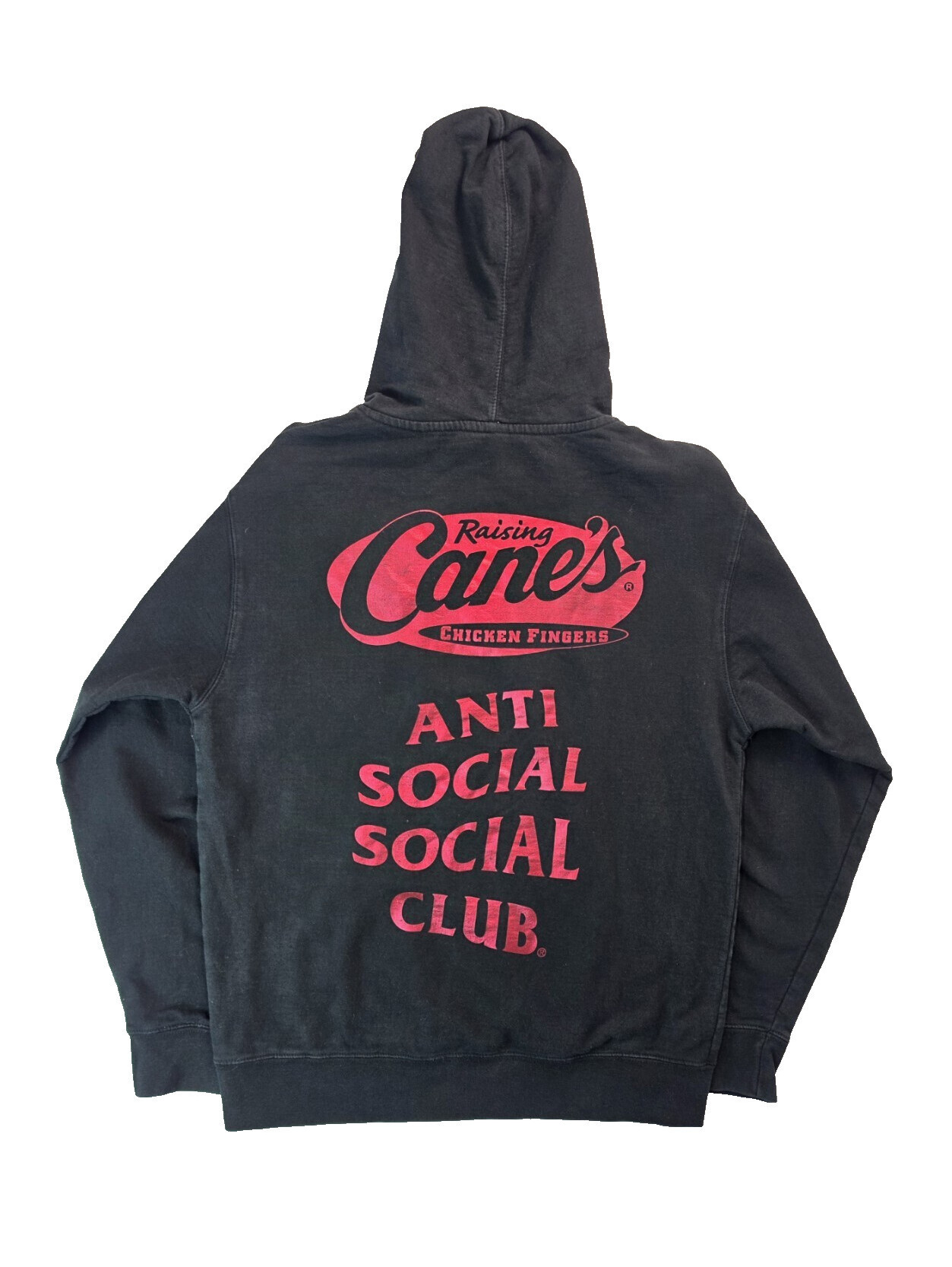 Anti Social Social Club X Raising Canes Black Pullover Hoodie Mens Medium M